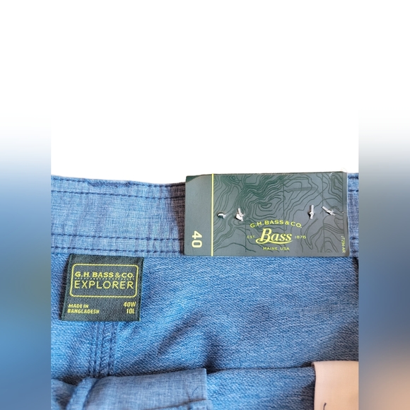 G.H. Bass & Co Men's Explorer Shorts • 40W •Moroccan Blue NWT - Picture 3 of 3